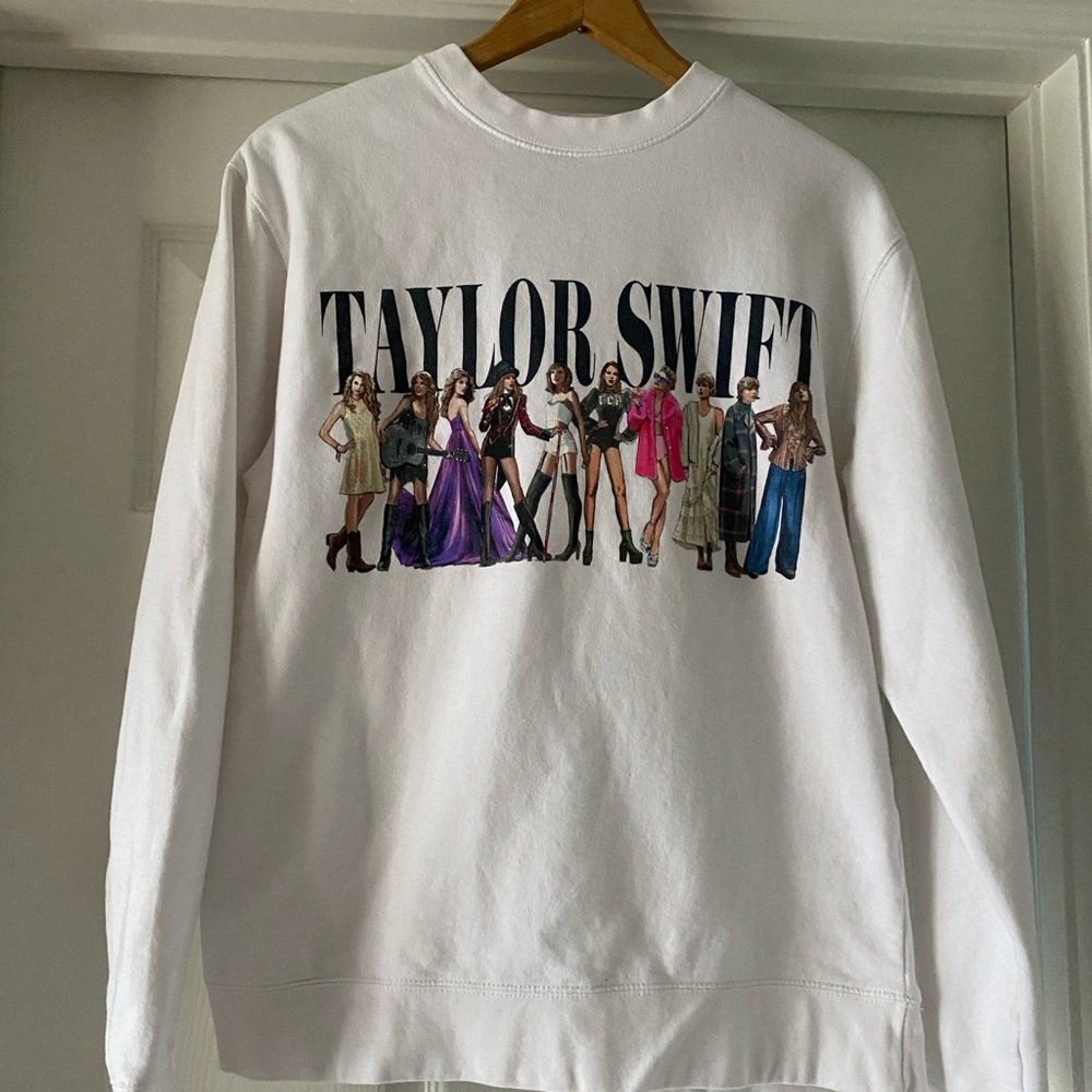 Taylor Swift White Eras Tour Midnights Sweatshirt Size Small